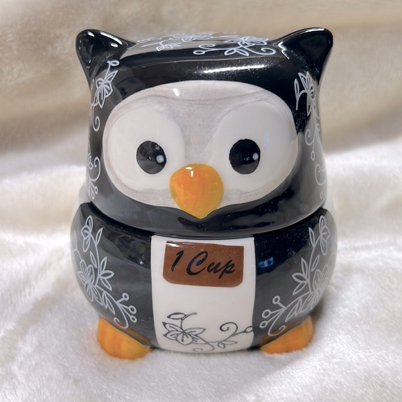 Other - TEMPTATIONS 🦉 FLORAL LACE GLAZED CERAMIC OWL STACKABLE MEASURING CUPS